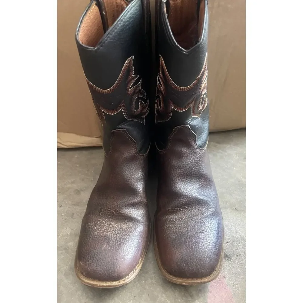 Austin Trading Co Youth Cowboy‎ Boots Brown Western Size Youth Boys 6